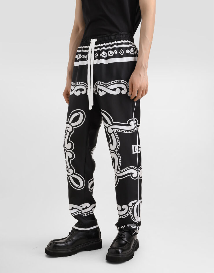 Dolce & Gabbana Pyjamahose aus Seide Drucken GVCRATHI1WF