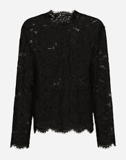 Dolce & Gabbana Single-breasted lace jacket Print F29UDTIS1P4