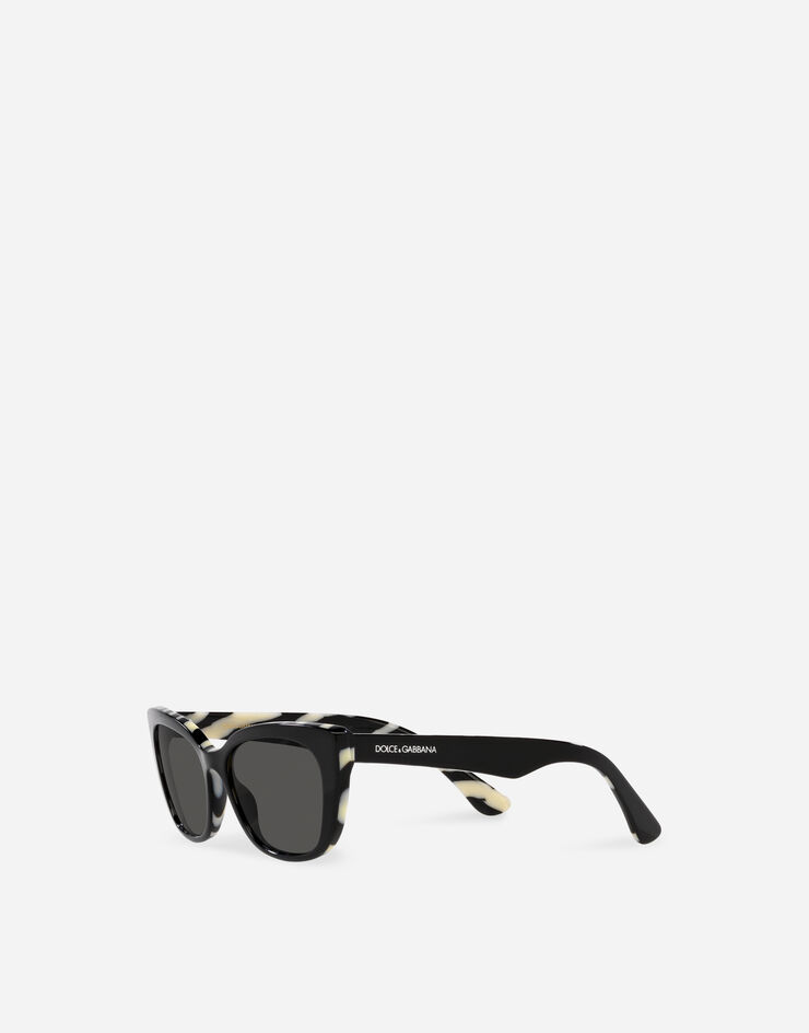 Dolce & Gabbana Gafas de sol Mini Me Negro con motivo de cebra VG442CVP287