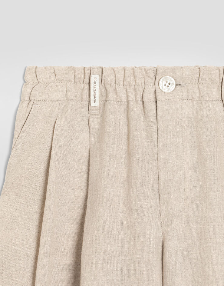 Dolce & Gabbana Linen jogging trousers Beige L45P44FU4LG