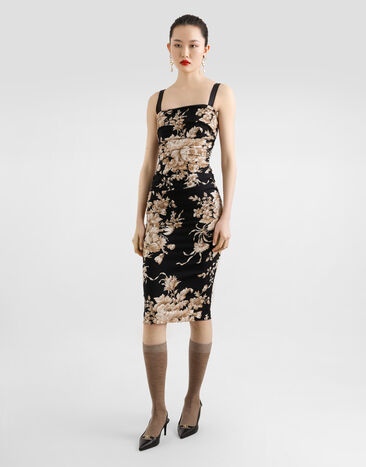 Dolce & Gabbana Rose-print dress Print F6TYJTFSA7Y