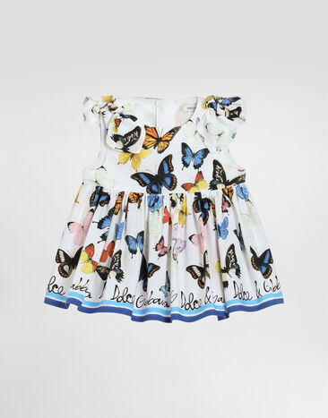 Dolce & Gabbana Poplin top with butterfly print Print L21N61FI5KS