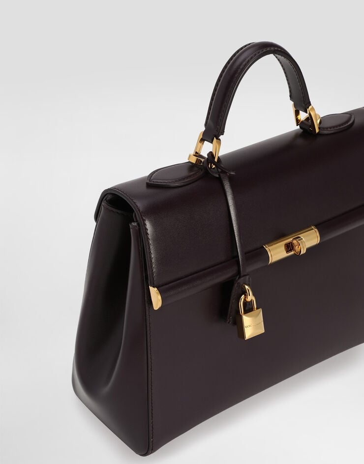 Dolce & Gabbana Marlene handbag in palmellato calfskin Bordeaux BB7932A3G19