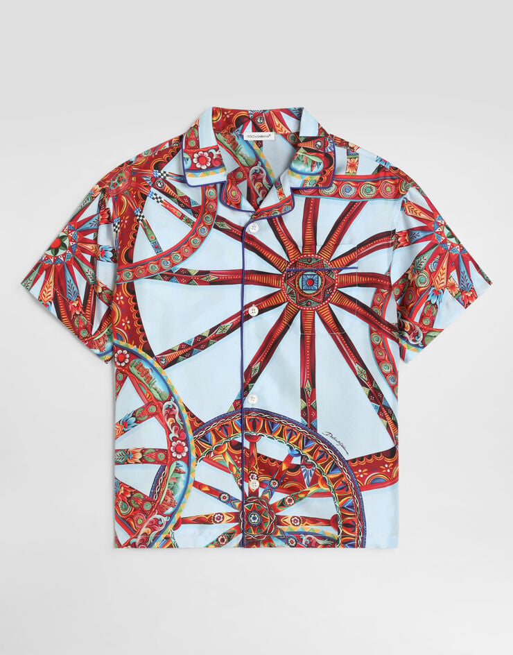Dolce & Gabbana Carretto-print twill shirt Multicolor L45S03IS138