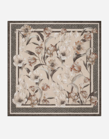 Dolce & Gabbana Floral-print gauze bandanna (90x90) Print GQ348EG0WS2