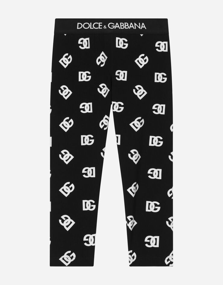 Dolce & Gabbana Interlock leggings with DG logo print Multicolor L5JP3JFSG3H