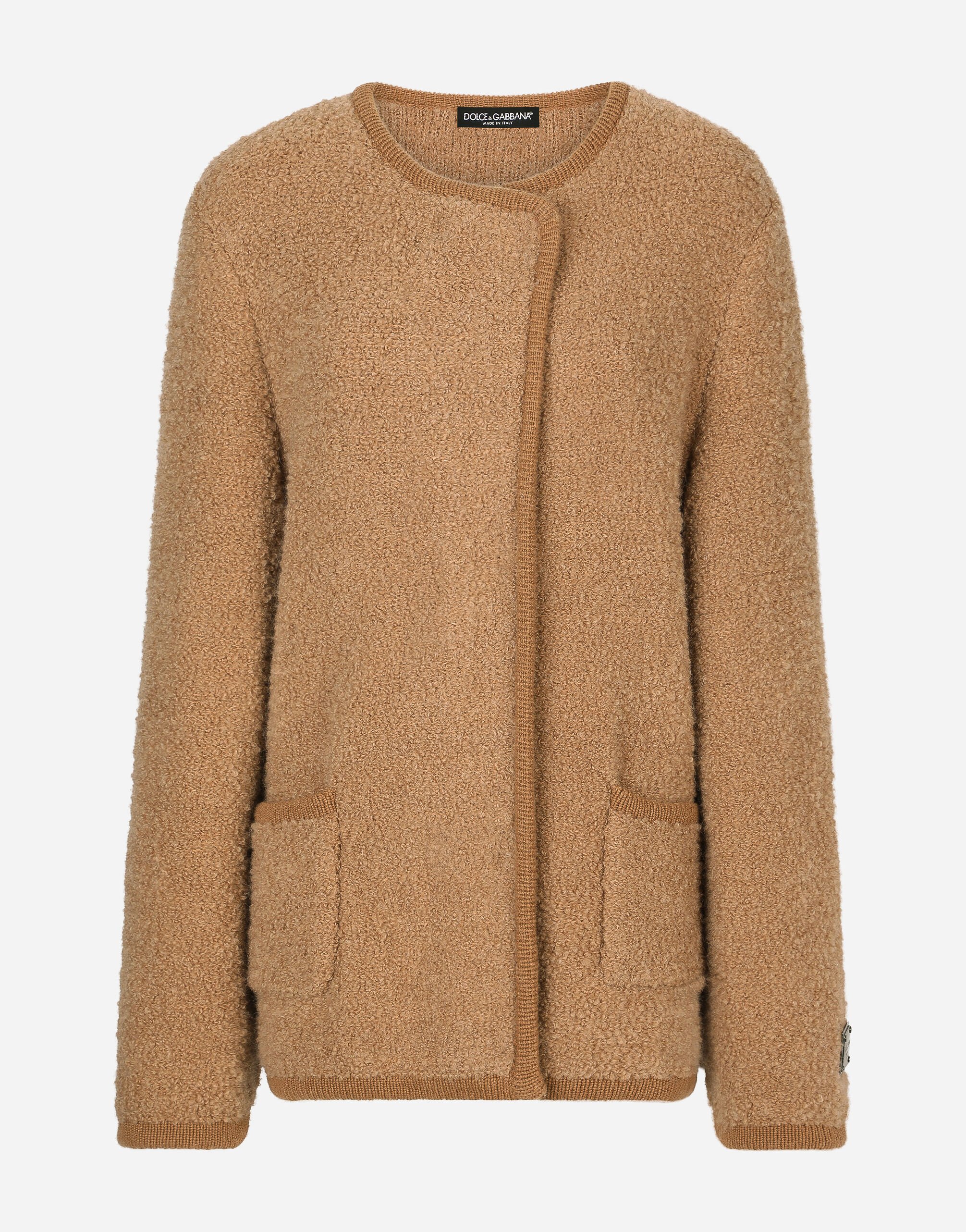 Dolce & Gabbana Double-breasted cashmere and alpaca wool jacket Multicolor FXM38TJCVP3