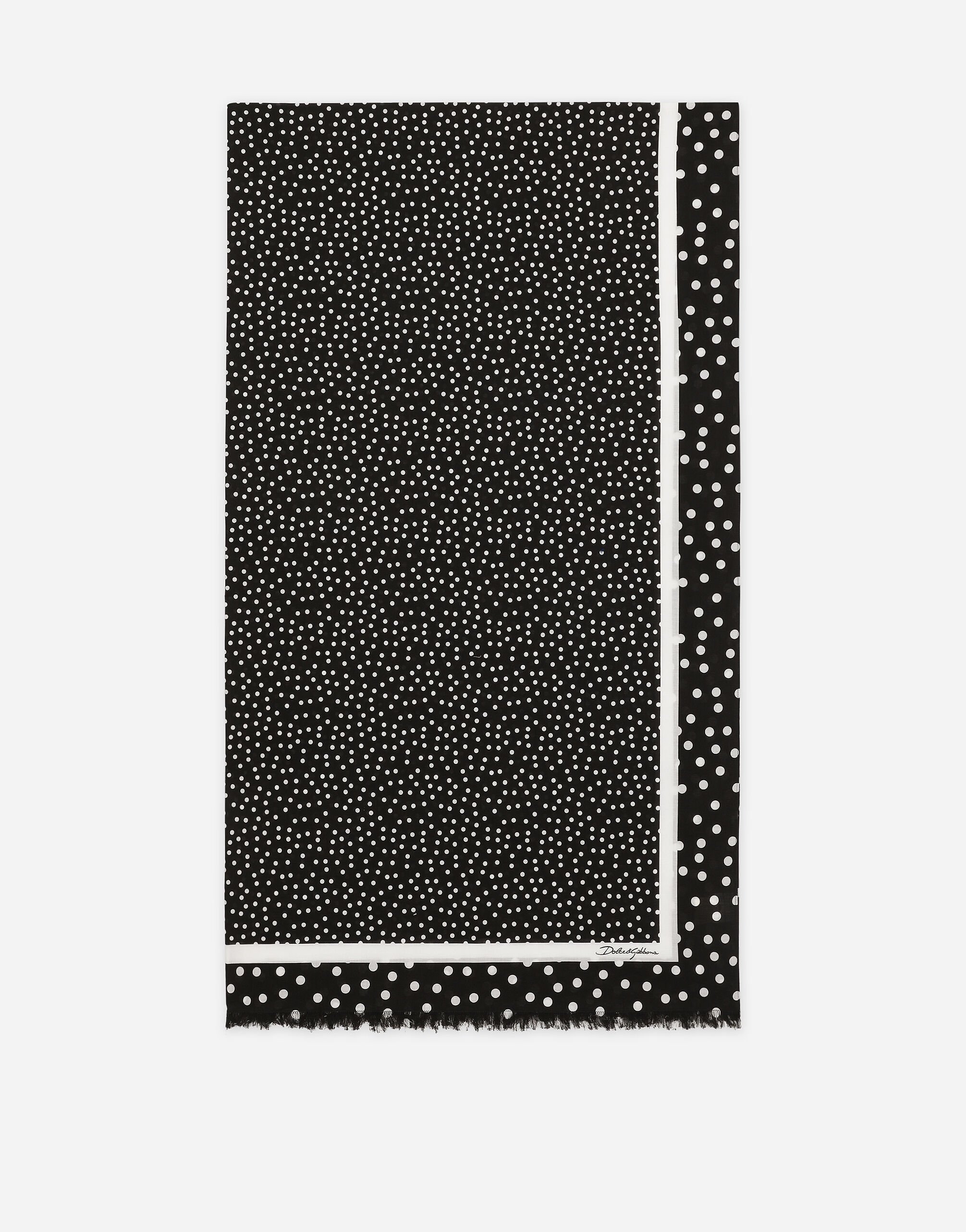Dolce & Gabbana Cotton sarong with polka-dot print (110x190) Print O9B40JFSG1S
