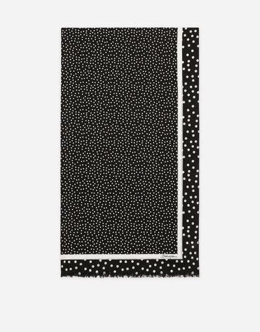 Dolce & Gabbana Cotton sarong with polka-dot print (110x190) Print O9A46JONO19