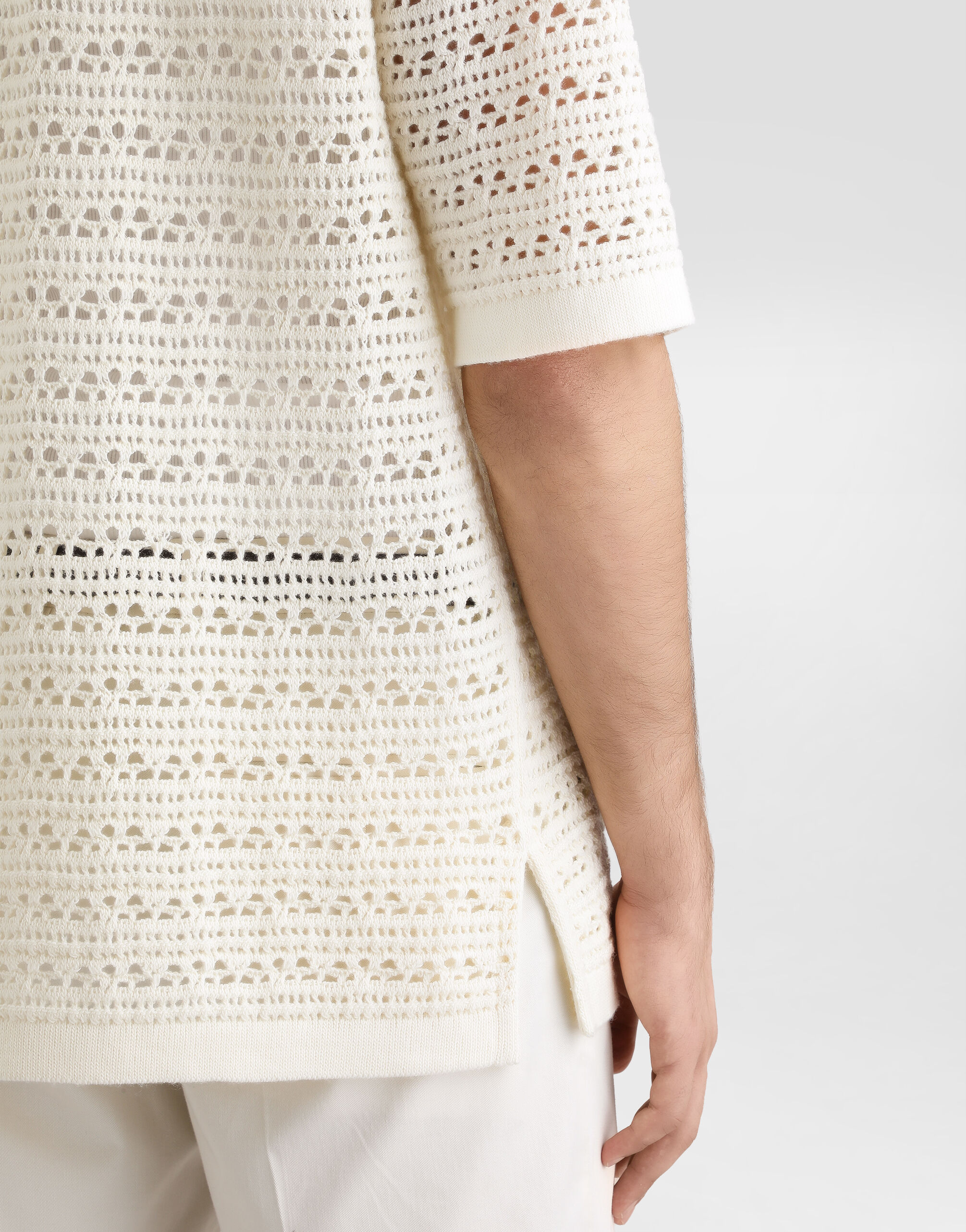 Crochet shirt in White for Men | Dolce&Gabbana® US