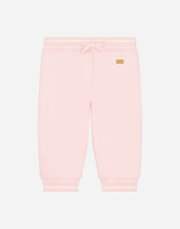 Dolce & Gabbana Jersey pants with branded tag Print L23Q34FI5KS