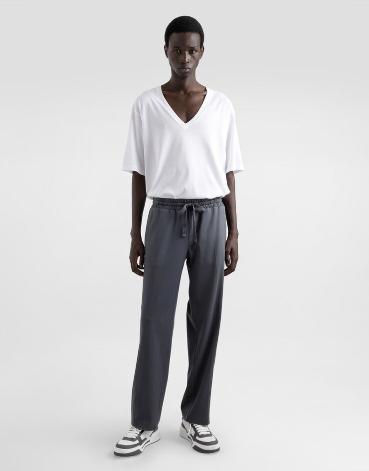 Dolce & Gabbana Pantalón de chándal en punto elástico Gris GP0Z1TG7N7G
