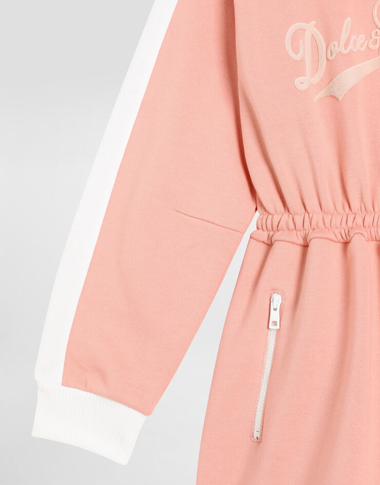 Dolce & Gabbana Fleece dress with print Pink L5JDBBG7PWH