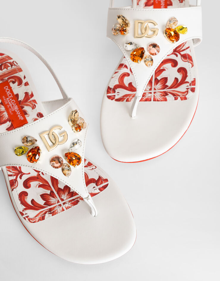 Dolce & Gabbana Nappa calfskin sandals Dolce & Gabbana Nappa calfskin sandals White D11415A0851