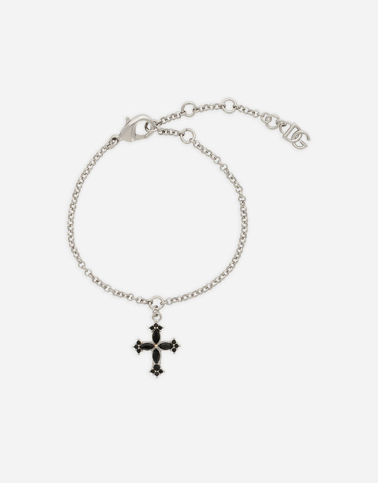 Dolce & Gabbana Bracciale catena sottile con charm croce Argento WBQ4S2W1111