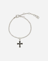Dolce & Gabbana Fine link bracelet with cross charm Silver WNQ4S2W1111