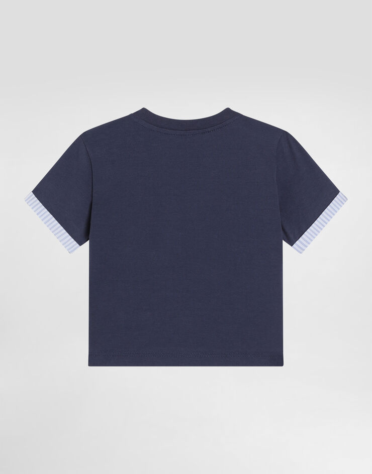 Dolce & Gabbana Dolce&Gabbanaロゴ ジャージー Tシャツ ブルー L1JTIHG7OJ3