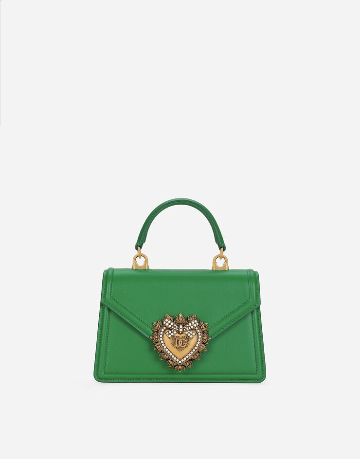 Dolce & Gabbana Bolso con asa superior Devotion pequeño Verde BB6711AV893