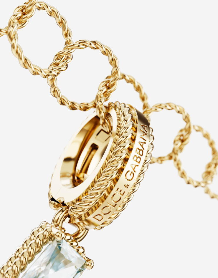Dolce & Gabbana حِلية حرف U بألوان الطيف من ذهب أصفر عيار 18 قيراط مع أحجار كريمة متعددة الألوان ذهبي WANR2GWMIXU