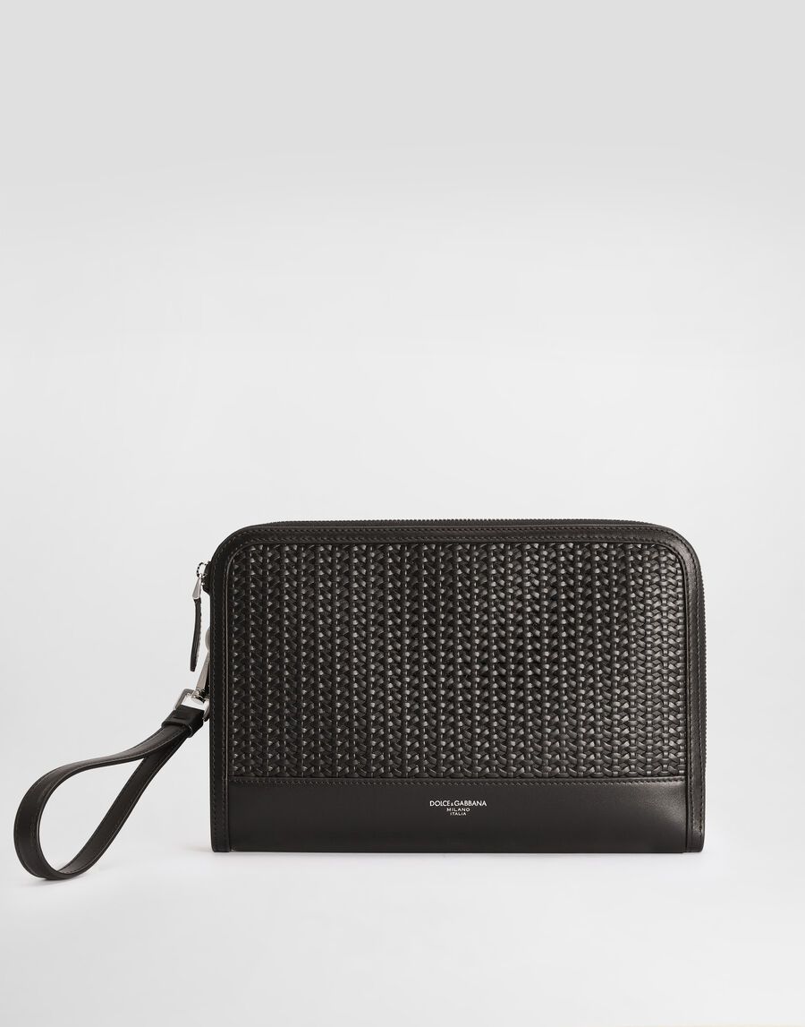 Atene plongé calfskin clutch bag