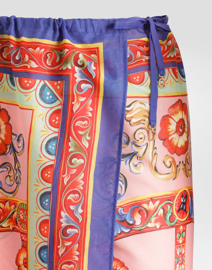 Dolce & Gabbana Cotton carretto-print sarong Multicolor O4A05JON0KH