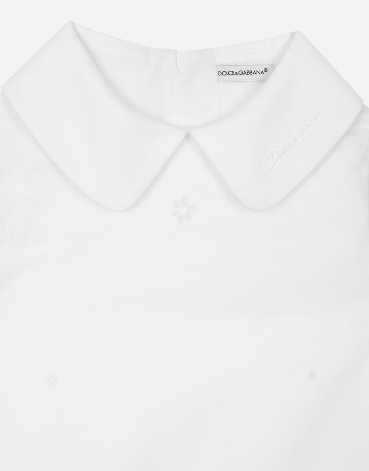 Dolce & Gabbana Poplin and broderie anglaise dress White L53DY4FG5BL