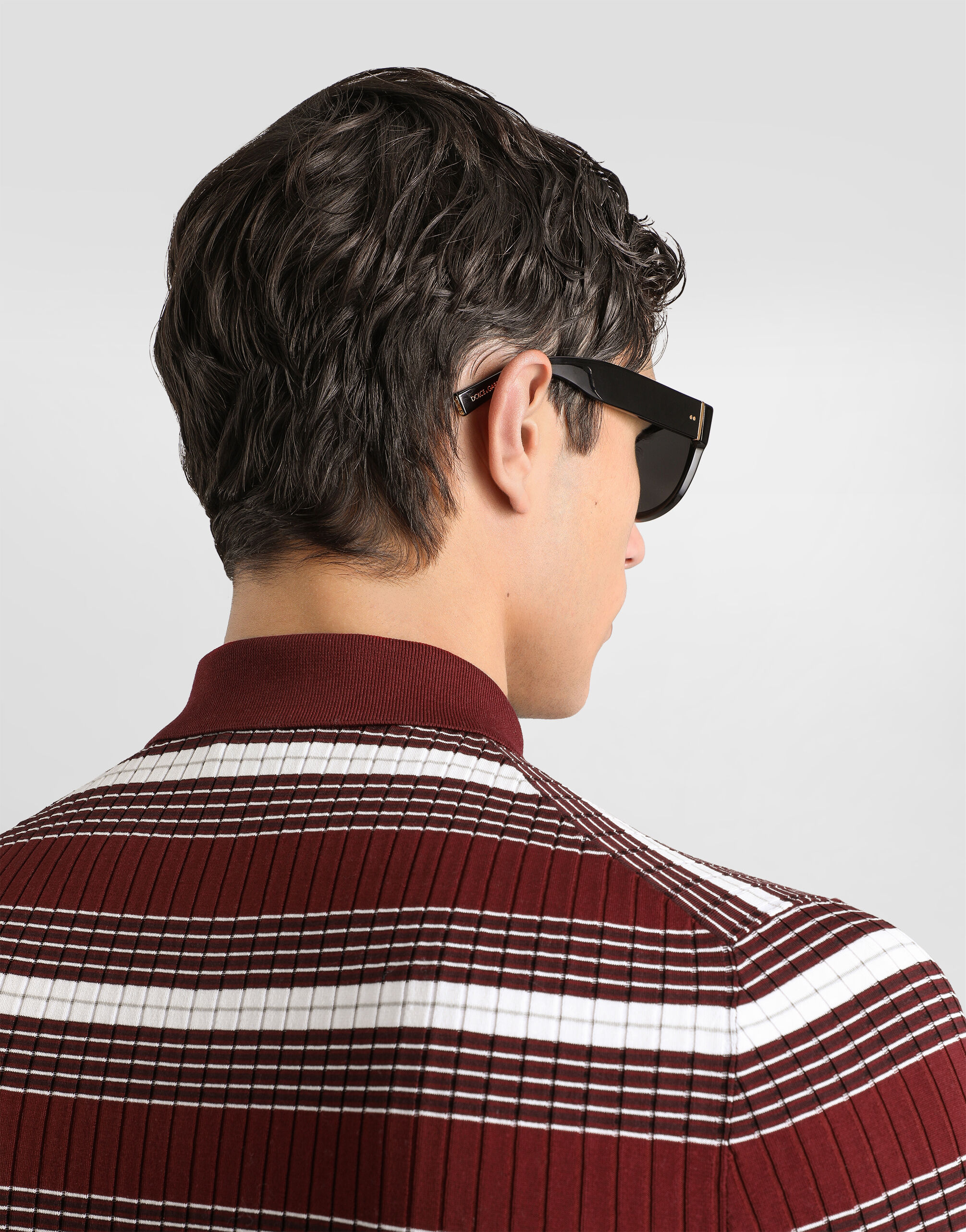 Multicolorのメンズ ストライプ ニット ポロシャツ | Dolce&Gabbana®