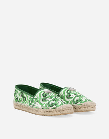 Dolce & Gabbana Majolica-print canvas espadrilles Print A50502AV362