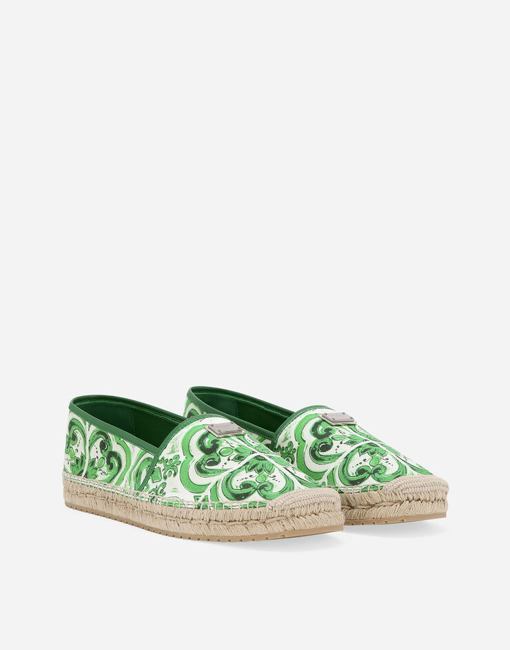 Dolce & Gabbana Majolica-print canvas espadrilles Print A50502AV362