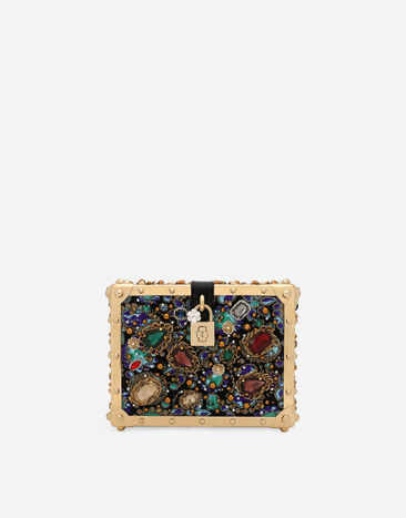 Dolce & Gabbana Tasche Dolce Box aus Jacquardgewebe mit Stickereien Drucken BB5970AT878