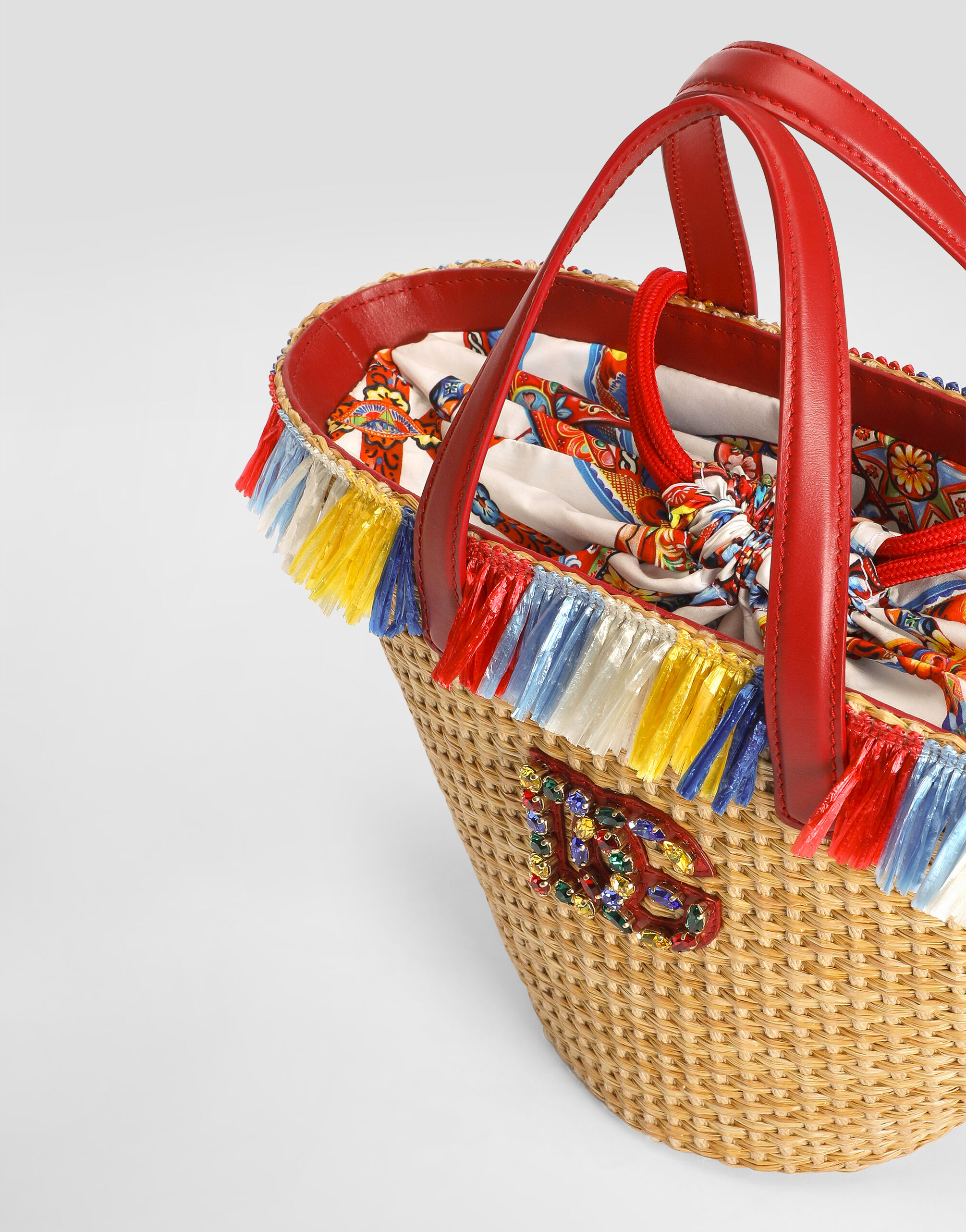 Raffia coffa bag in Multicolor for Girls | Dolce&Gabbana® US