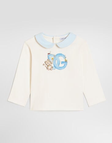 Dolce & Gabbana Camiseta en interlock con logo  L1JTIMG7Q3F