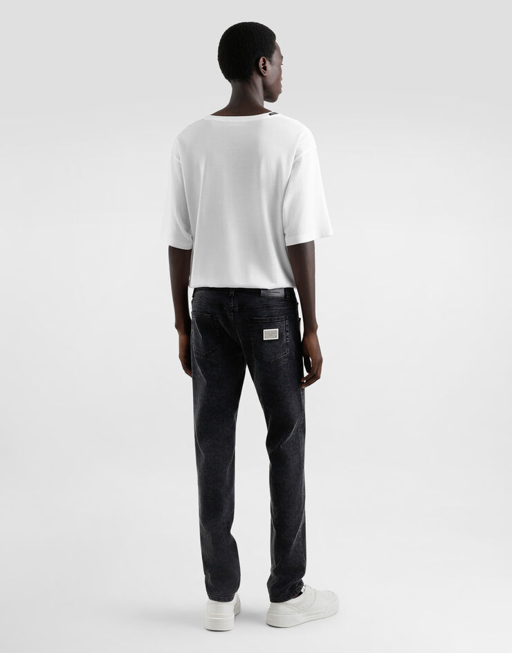 Dolce & Gabbana Skinny stretch cotton jeans with tag Multicolor GY07LDG8MI6