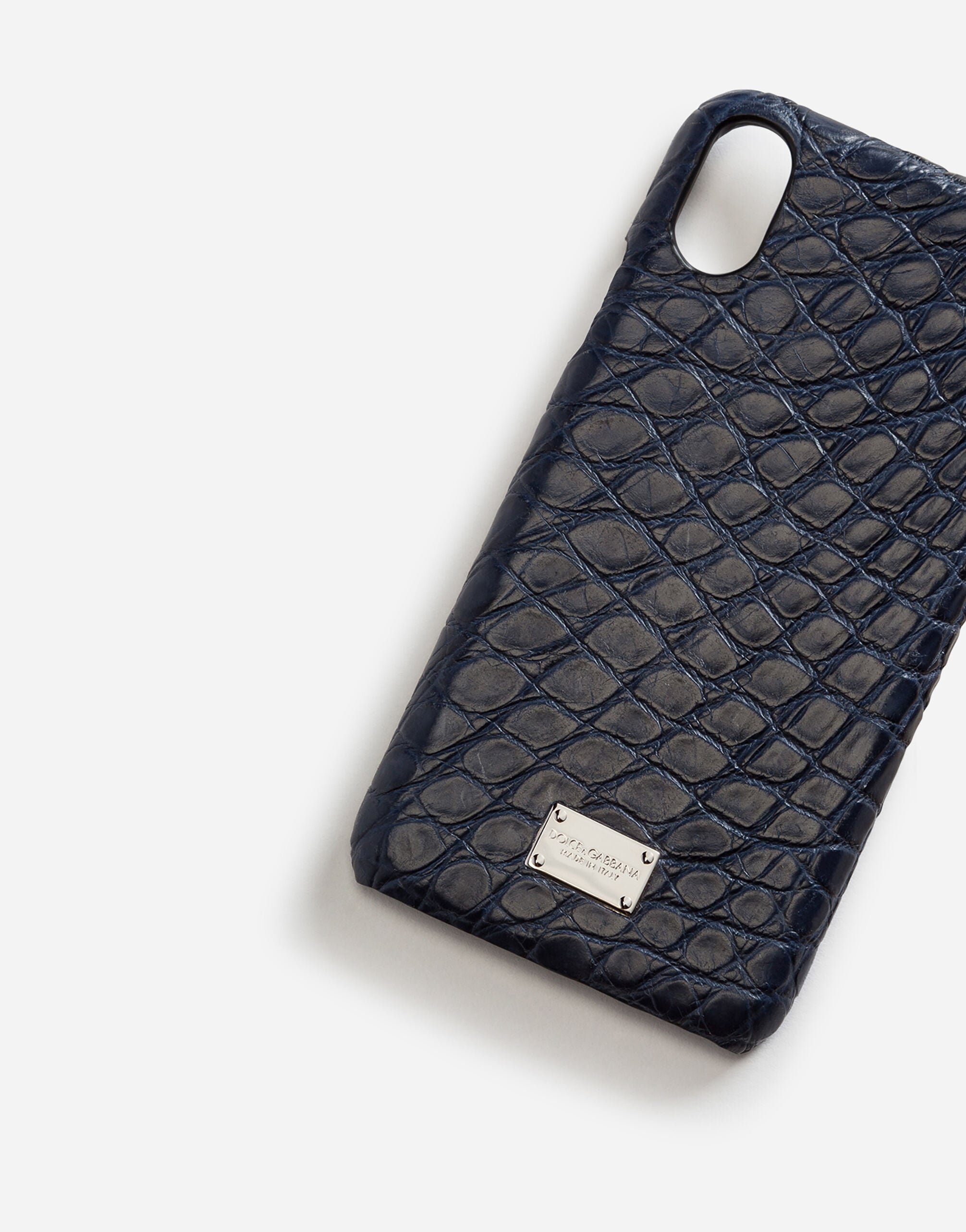 iPhone X cover with details in crocodile