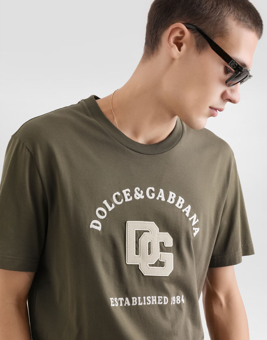 Cotton T-Shirt with Print and Embroidery 4