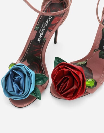 Dolce & Gabbana 페이턴트 가죽 샌들 핑크 CR1668AS438