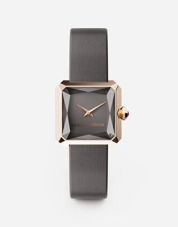 Dolce & Gabbana Reloj de oro con pulsera de seda Dorado WWLB1GWMIX1