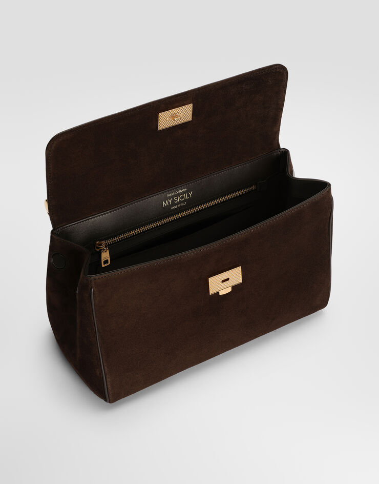 Dolce & Gabbana Medium My Sicily handbag in split and smooth calfskin Dolce & Gabbana Medium My Sicily handbag in split and smooth calfskin Multicolor BB7782BO903