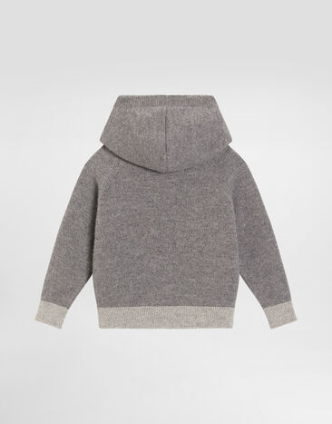 Dolce & Gabbana Wool and cashmere hooded cardigan Grey L1KWH7JGMB8