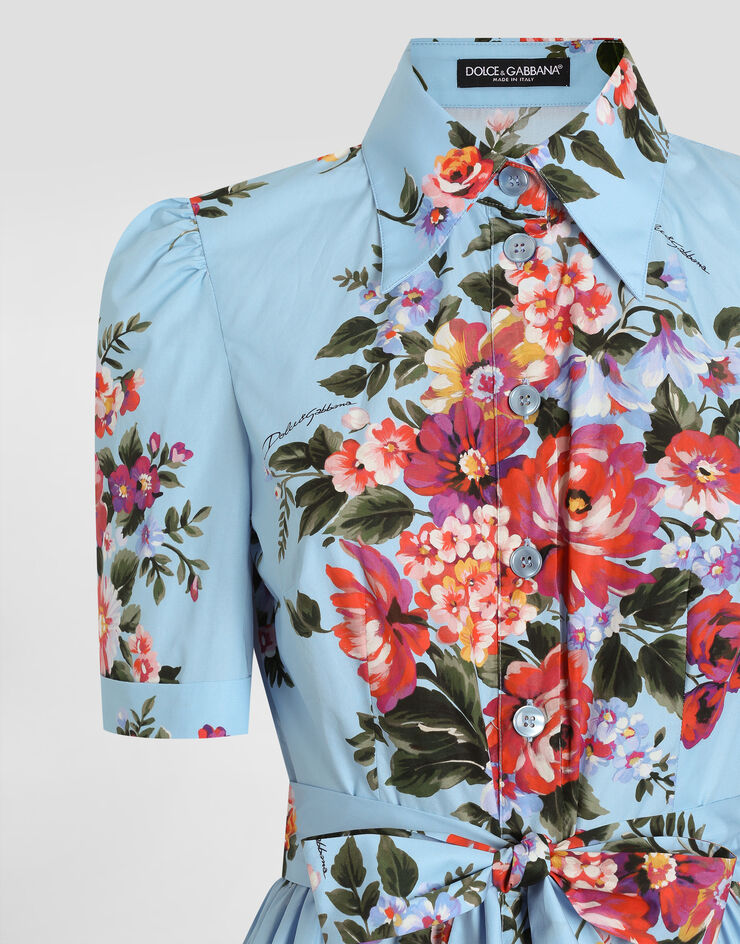 Dolce & Gabbana 衬衫式连衣裙 府绸 花束印花 Multicolor F6JFNTHS5UU