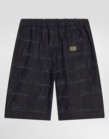 Dolce & Gabbana Denim shorts with Dolce&Gabbana logo Multicolor L43Q59LDC87