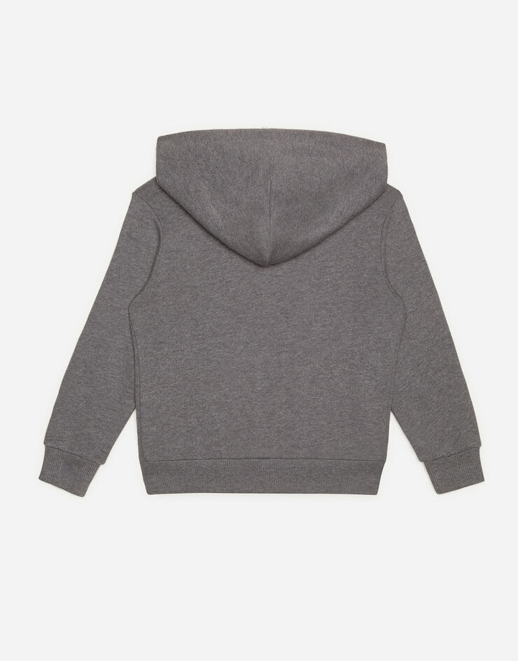 Dolce & Gabbana Jersey hoodie with DG patch GRIGIO L1JW2VG7WDJ