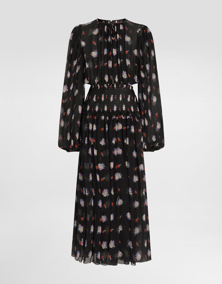 Dolce & Gabbana Small floral-print long chiffon dress Dolce & Gabbana Small floral-print long chiffon dress Multicolor F60GNTIS10Y