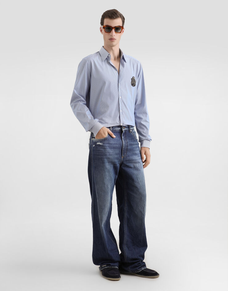 Dolce & Gabbana Striped martini shirt Multicolor G5ML1ZFR51L