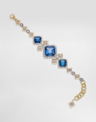 Dolce & Gabbana Eleganza Bracelet 18-carat white and yellow gold, topazes, and sapphires Gold WBSA2GWTOP1