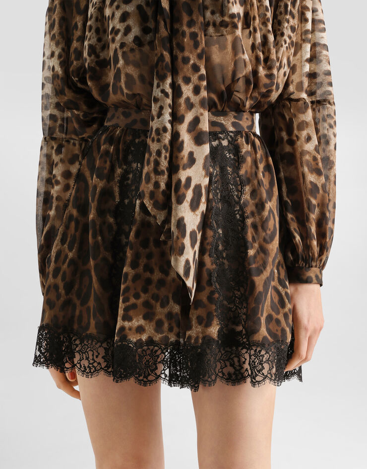 Dolce & Gabbana Leo-print chiffon skirt Print F4DCZTFS1AR