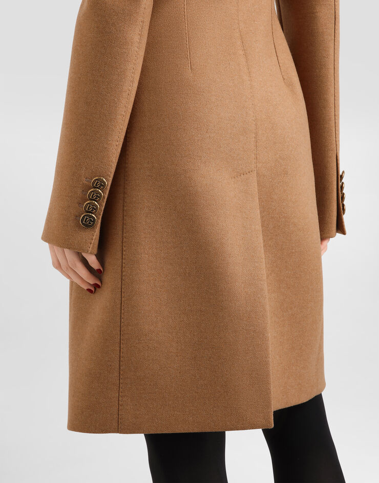 Dolce & Gabbana Dolce double-breasted wool coat Beige F0N87THU2B1