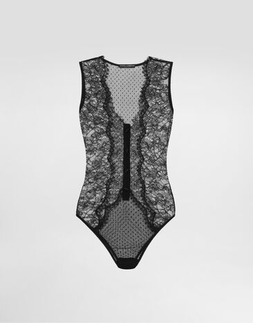 Dolce & Gabbana Bodi de plumeti Black O9A21TON0AL