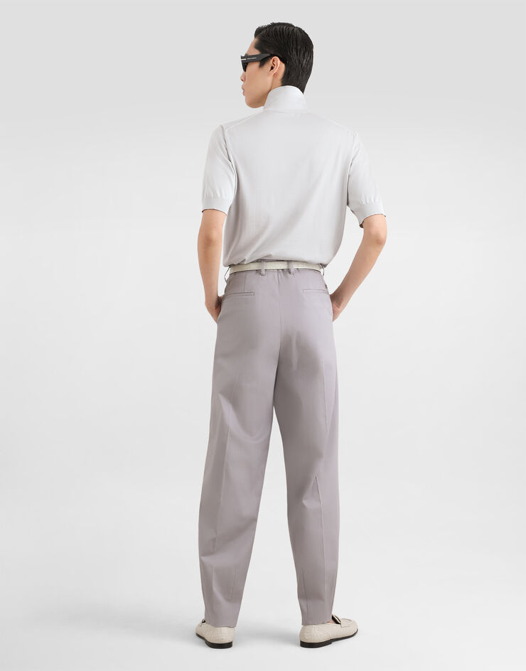 Dolce & Gabbana Silk polo shirt Grey GXZBTZJBSPK