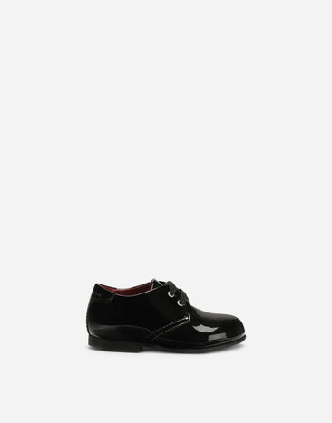 Dolce & Gabbana Patent leather derby shoes with logo Multicolor DN0205A4278